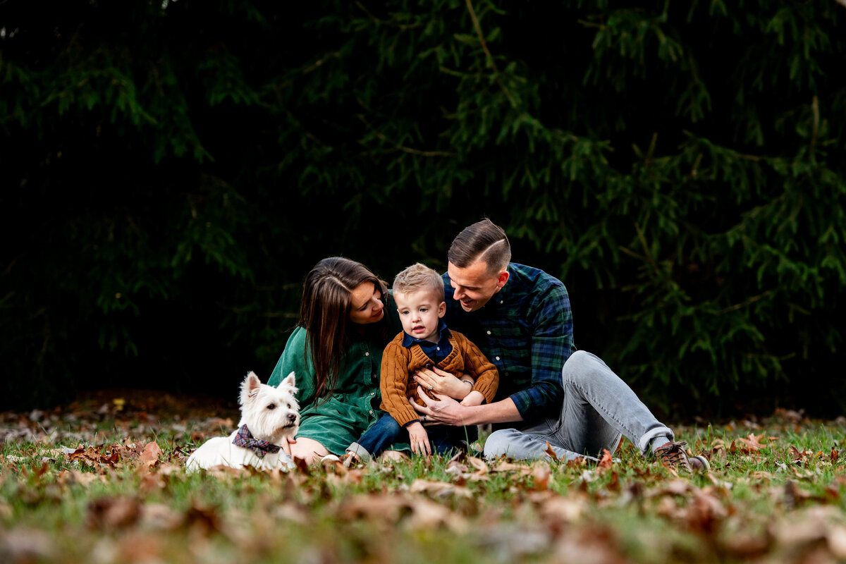 family photography with dog