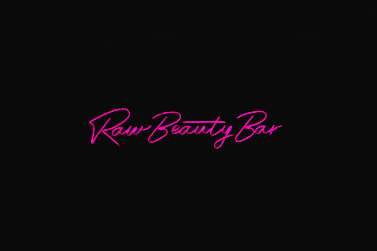 Neon sign light of Raw Beauty Bar