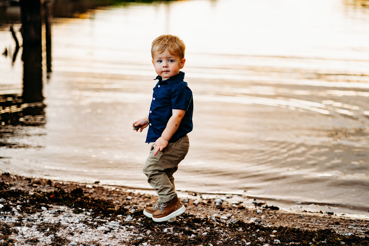 toddler photo at lake in breaux bridge, la