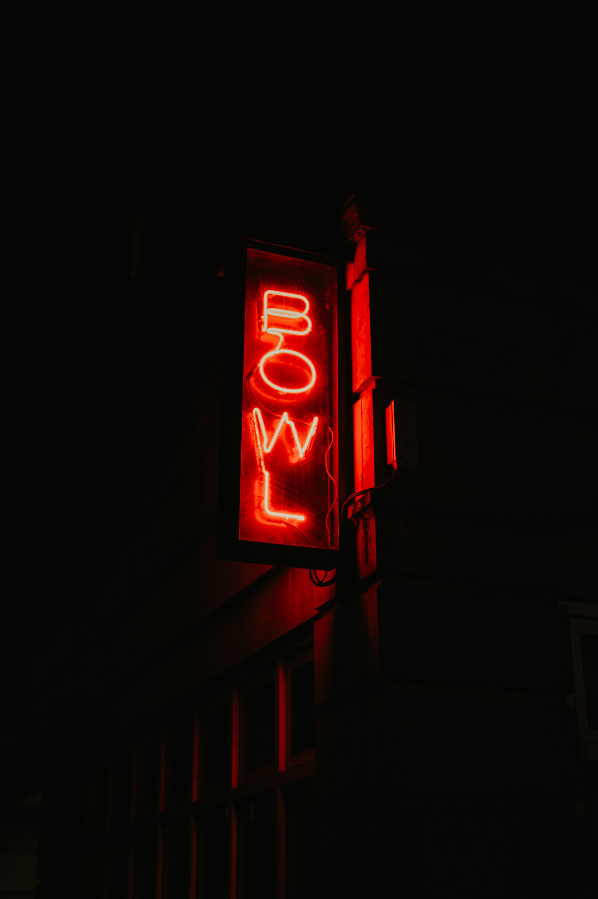 A red bowling neon in London.