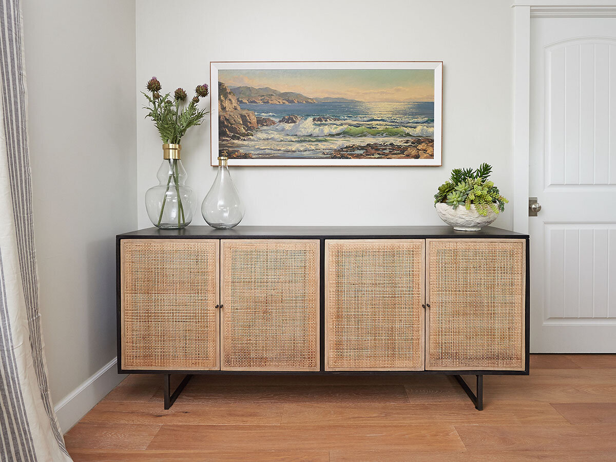 cane sideboard styled
