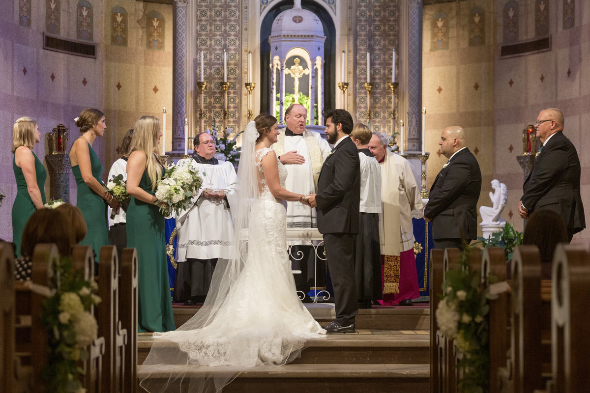 Liz & Sam Gulledge wedding ceremony at St. Marys Catholic Parish in Mobile, Alabama.