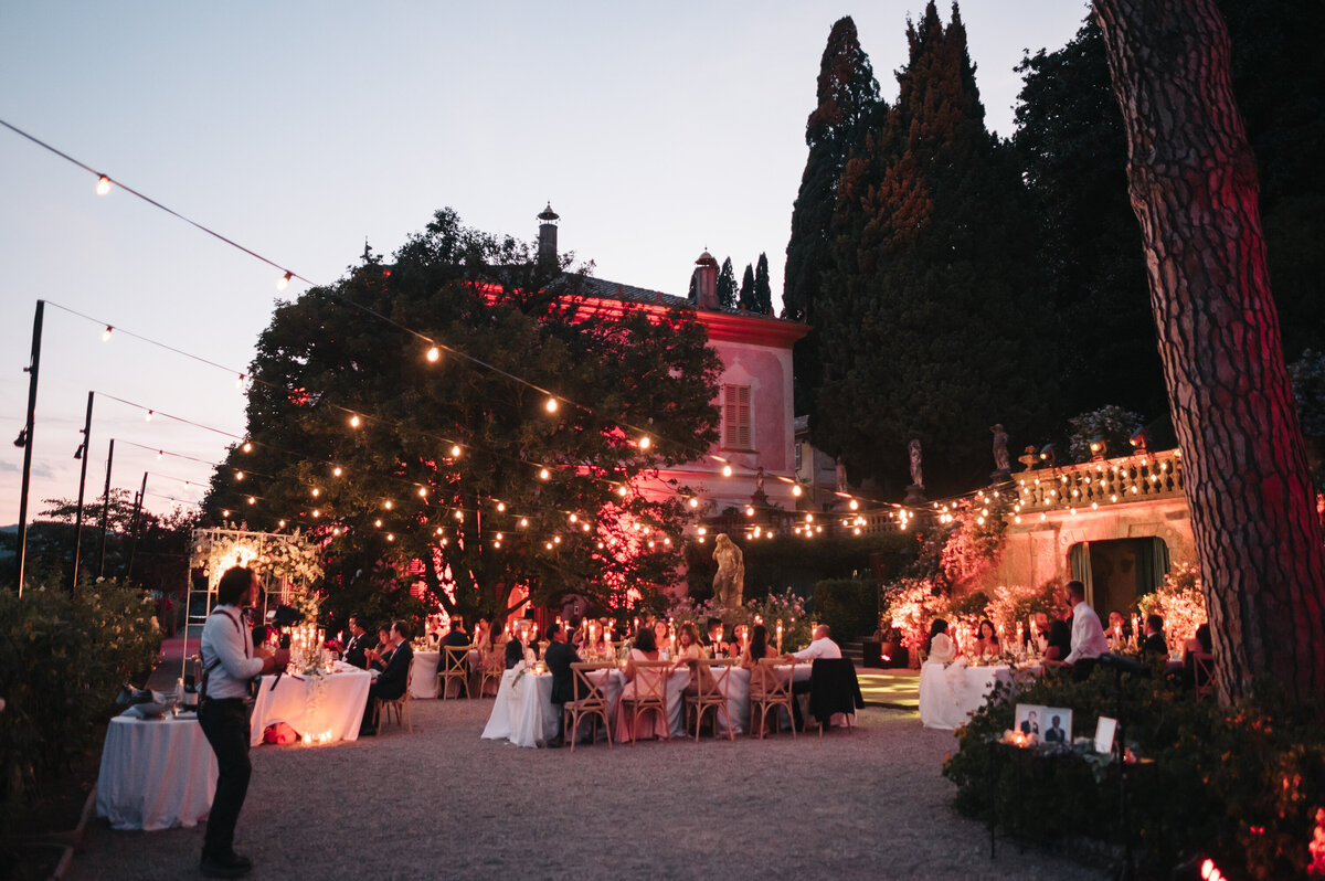 Wedding reception at villa pizzo, lake como
