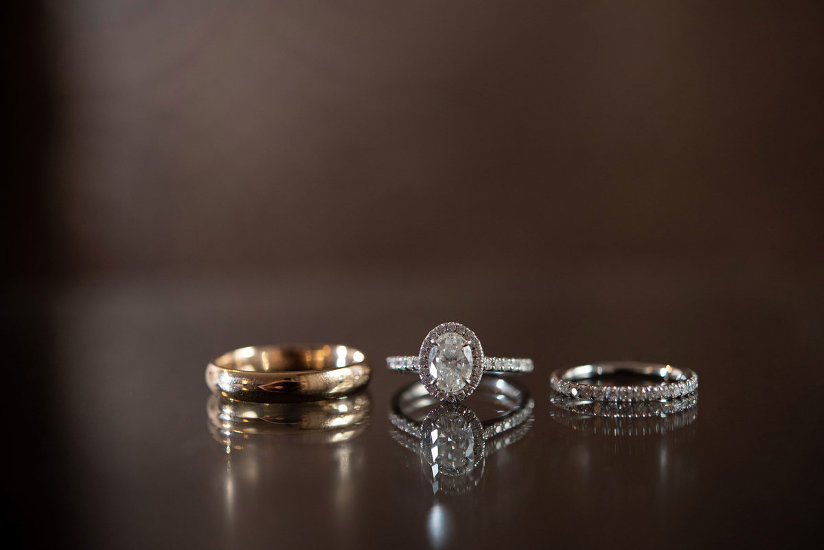 Wedding bands and engagement rings at The Inn at Fox Hollow