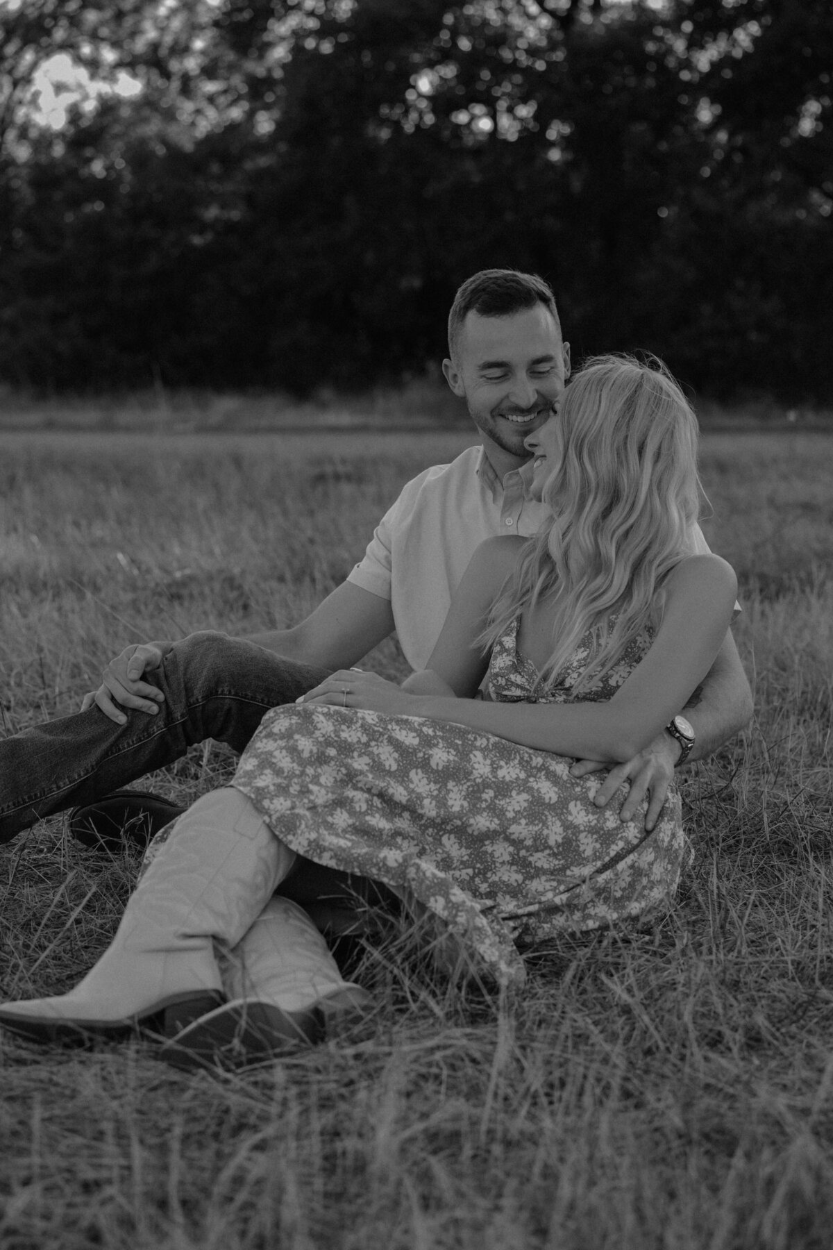 Black and White Engagement Photos