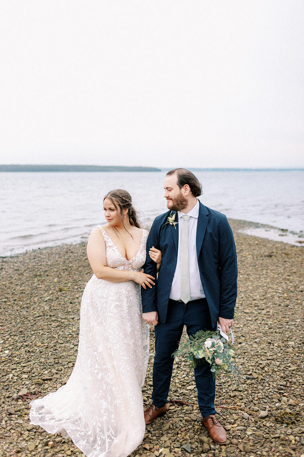Bride-and-groom-at-beach