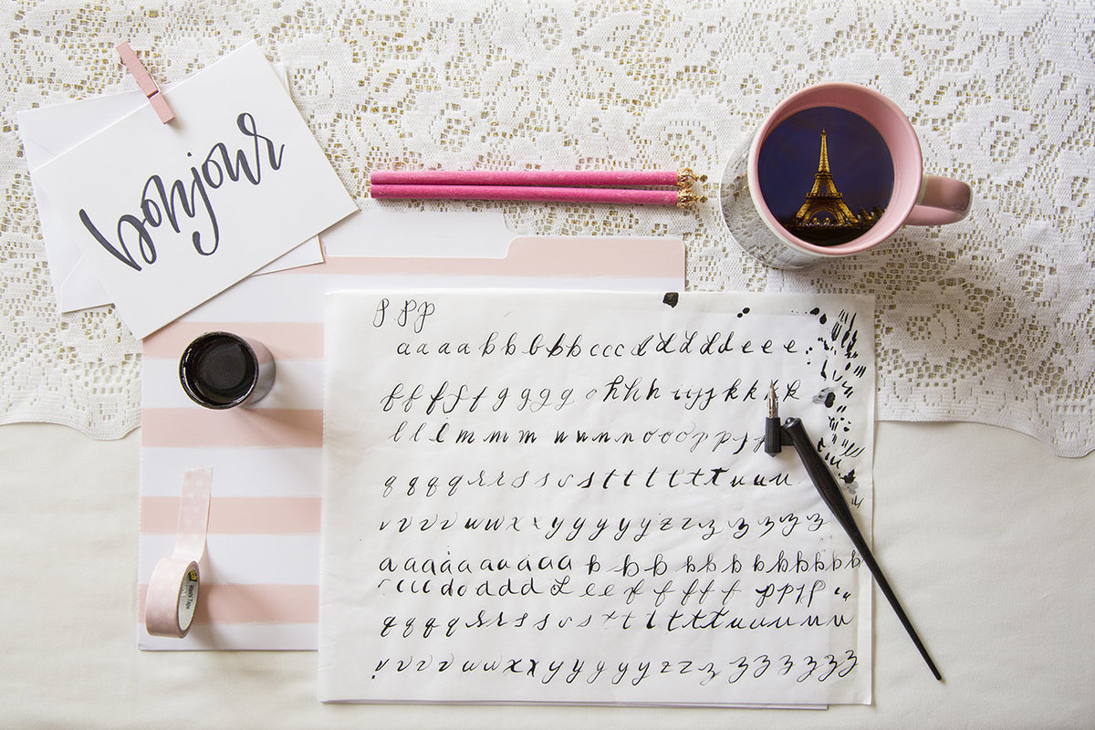 paris calligraphy letters