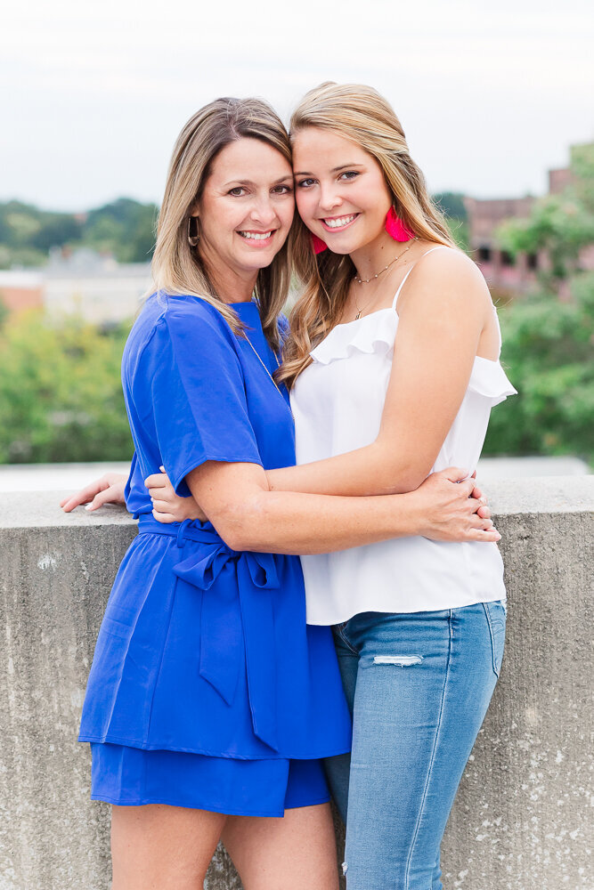 Mother and daughter picture during a senior photo session.