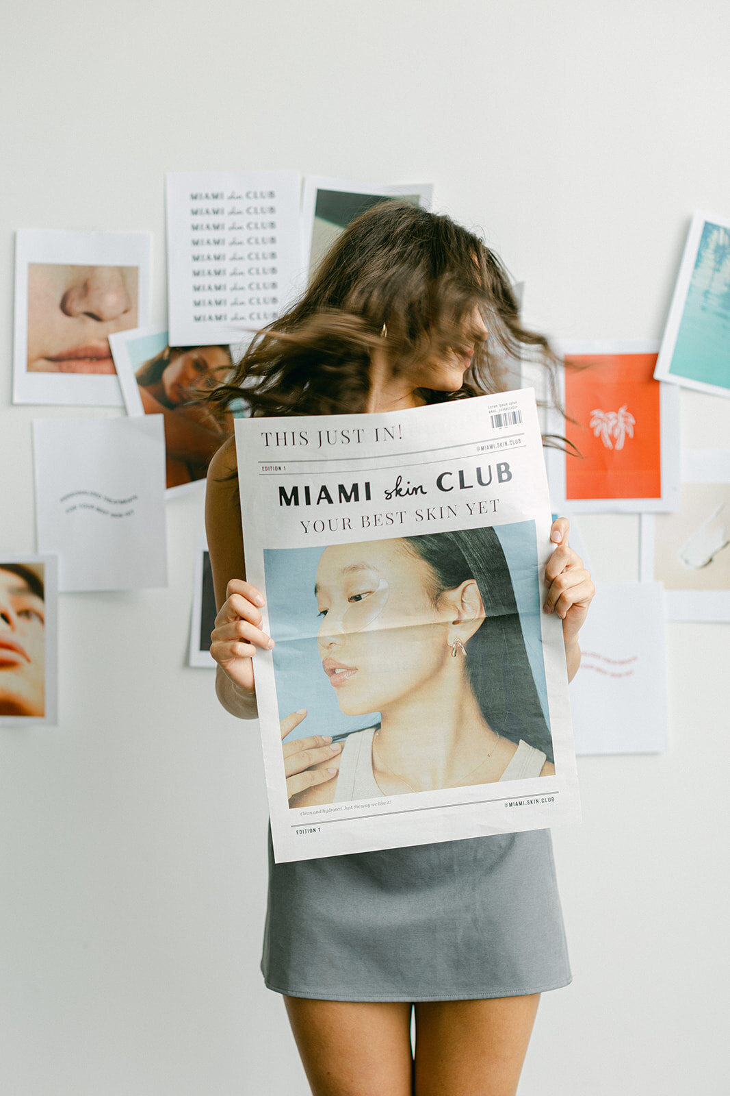 Professional branding session for a luxury skincare company in Miami, FL