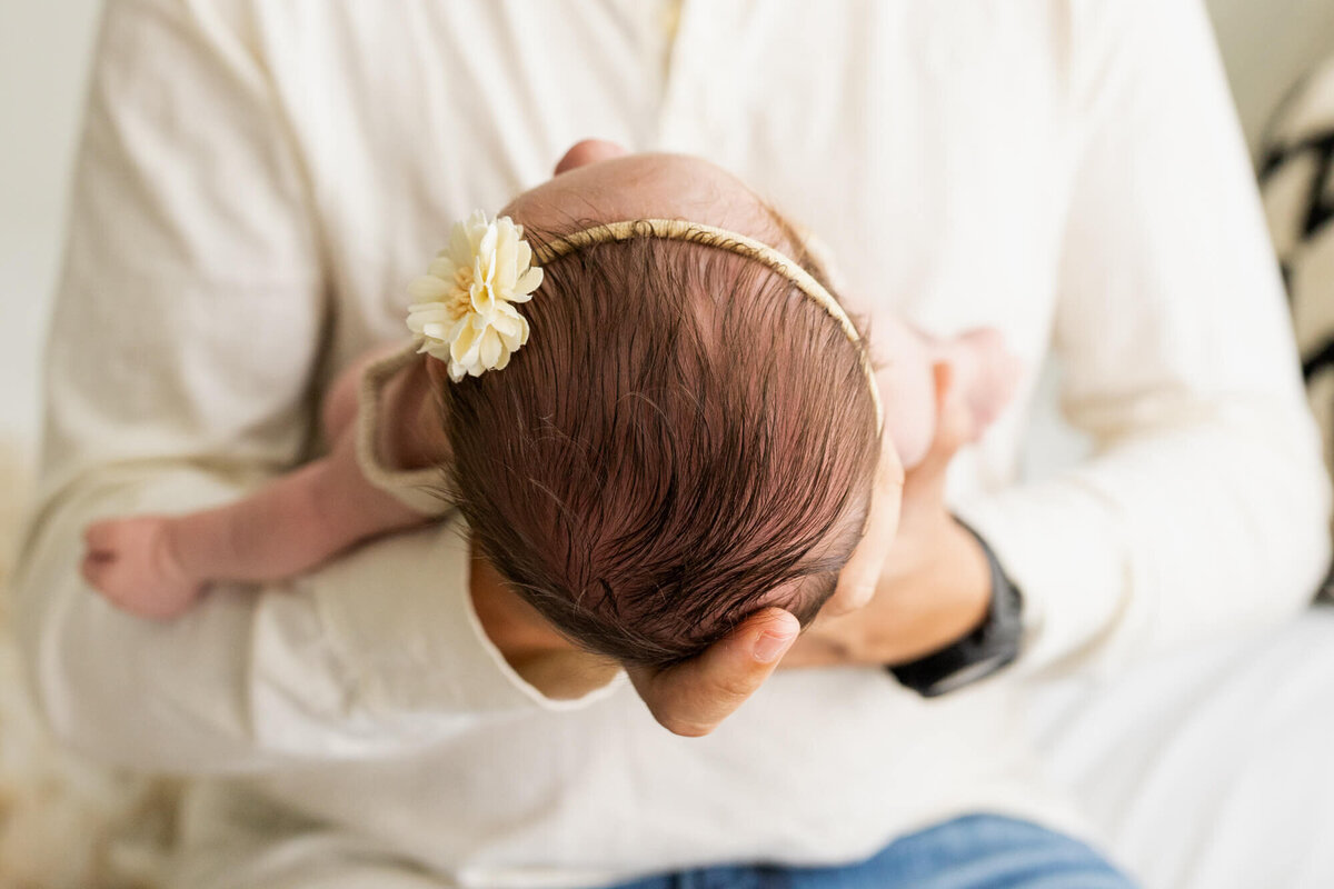 newborn baby girl hair details