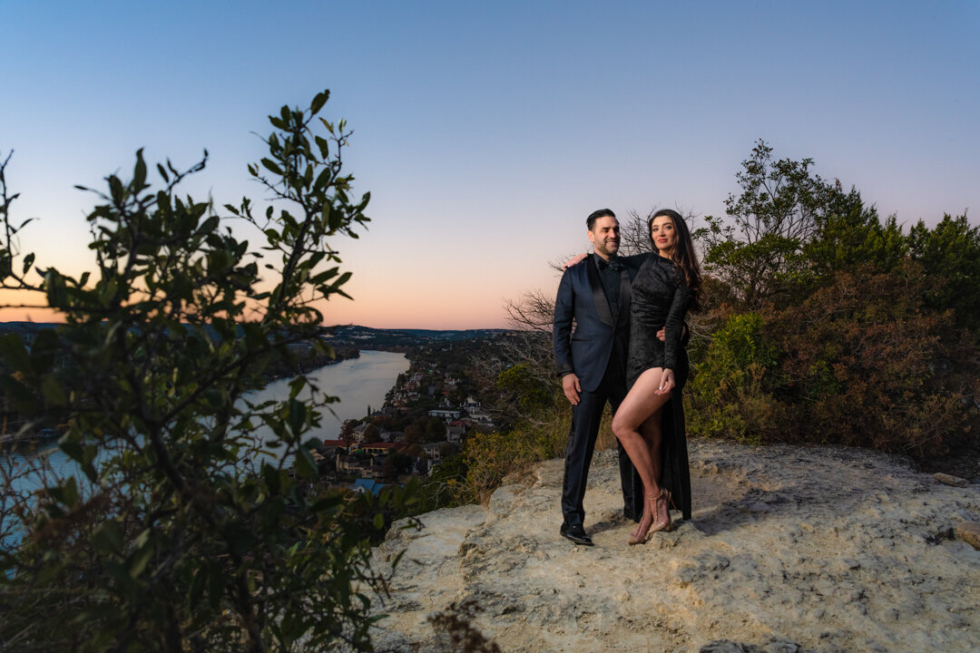 Mount Bonnell Park in Austin Texas Engagement