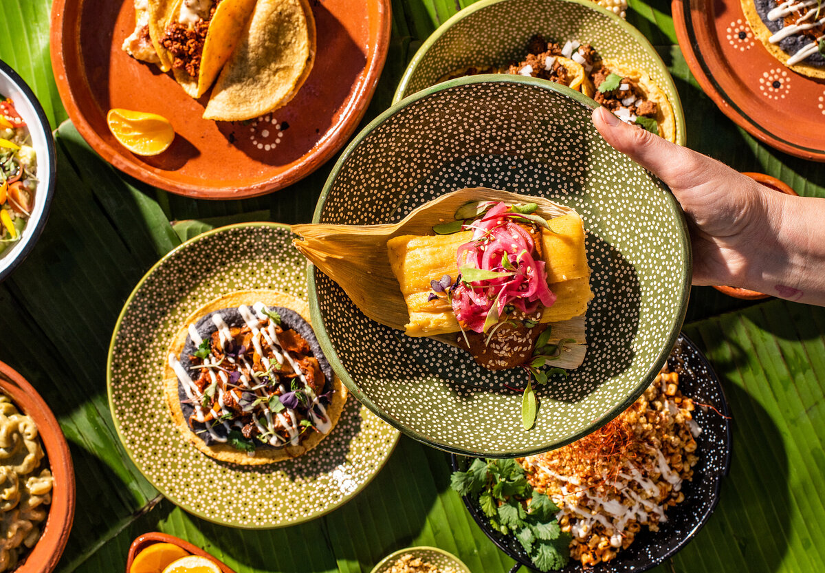 food photography for todo verde plant based latin american food in los angeles