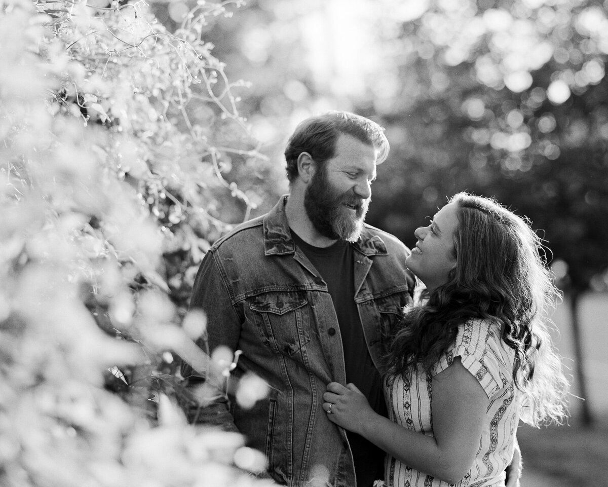 Film photograph of couple during their engagement session