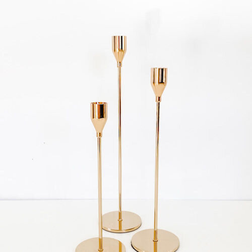 gold taper candle holders assorted