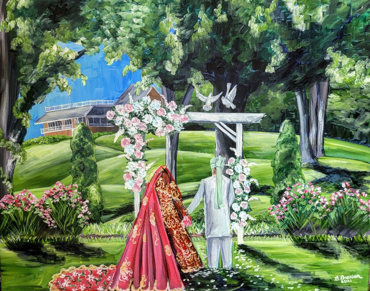 Muslim wedding and Pakistani wedding in a gorgeous garden in Virginia