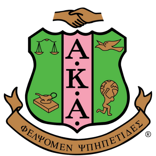 Alpha Kappa Alpha Inc Sheild in color with Registered trademark symbol