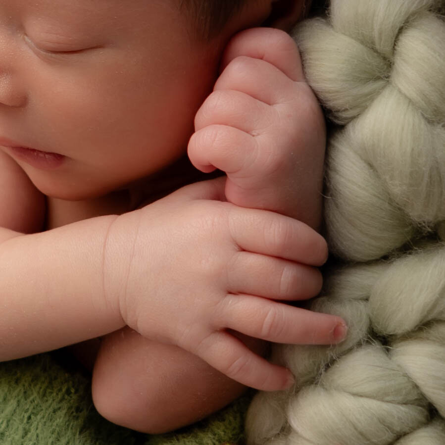 Newborn David Sleeping Close