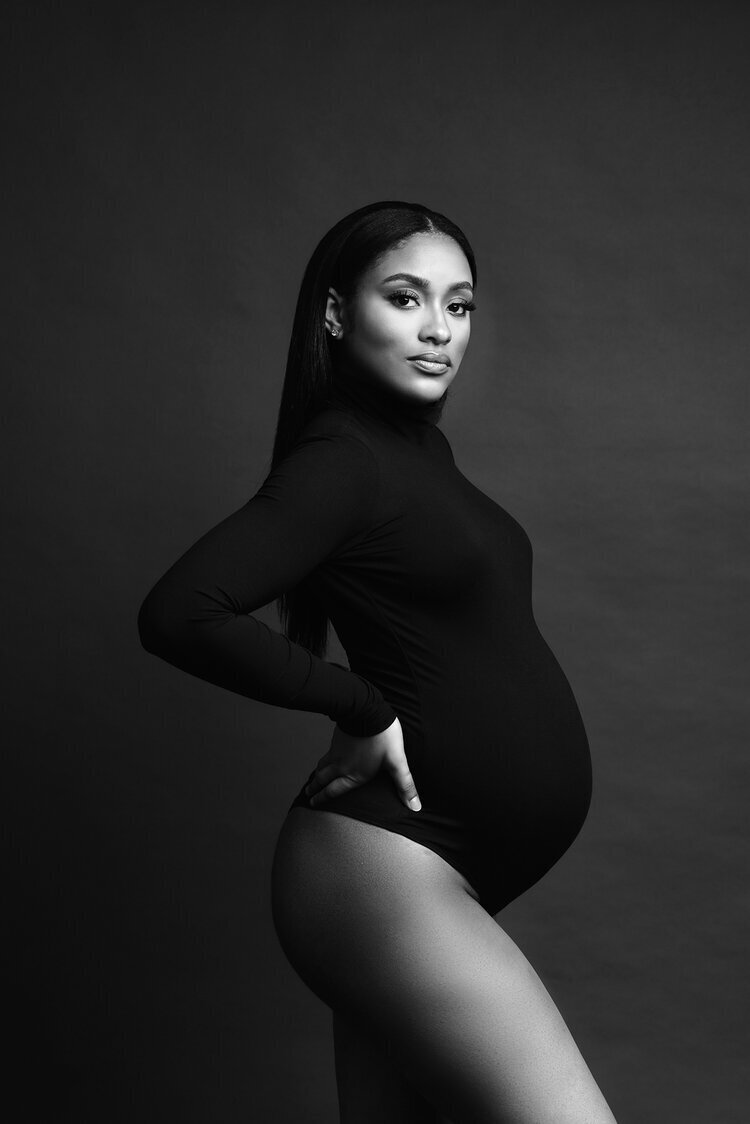 Pregnant Woman Wearing Black
