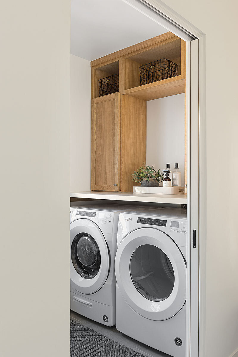 wood cabinets laundry room