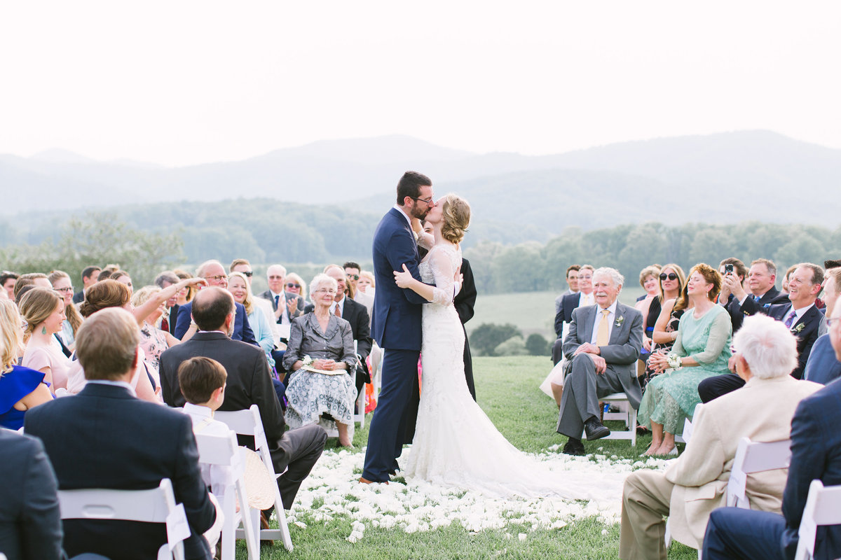 Wedding Ceremony at Pippin Hill Farm in Charlotesville, Virginia