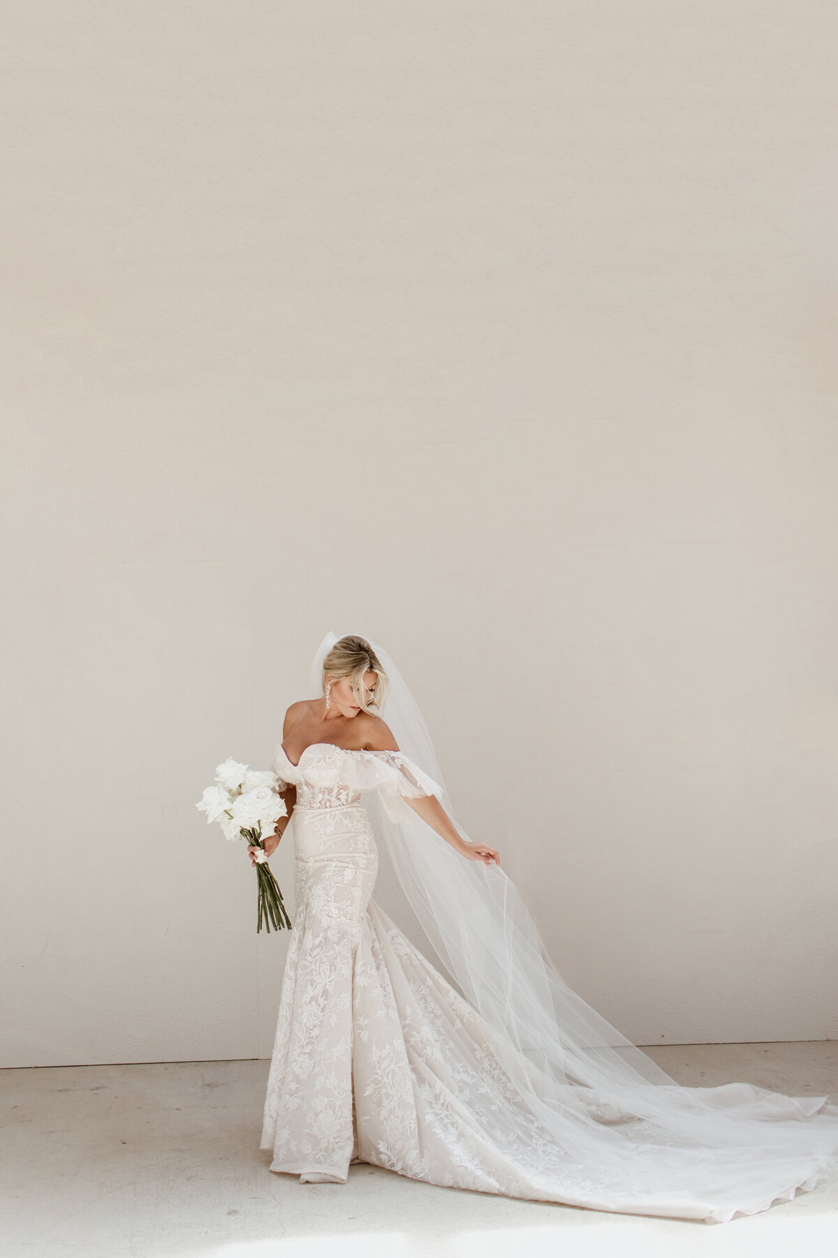 A stunning bride at Lazy S Hacienda in Weatherford Texas. Captured by Fort Worth Wedding Photographer, Megan Christine Studio