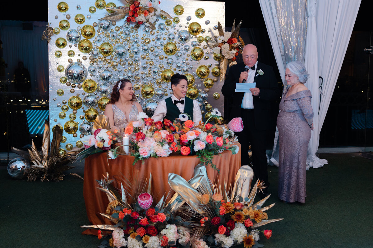 london weho disco wedding reception toast