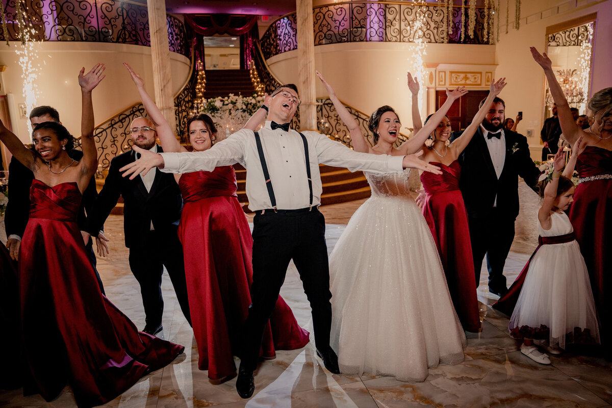 Marie + Tyler Elegant Disney weddings---  20- Reception Grand Marquis Ballroom - 4 - group dance 2