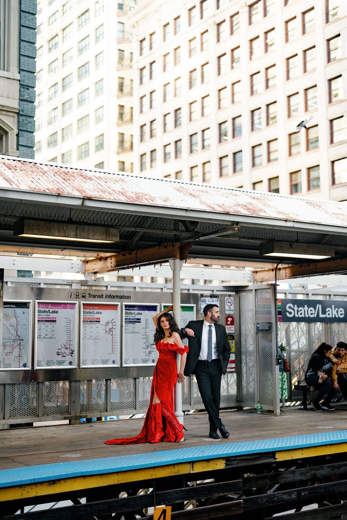 Aspen-Avenue-Chicago-Wedding-Photographer-Union-Station-Chicago-Theater-Engagement-Session-Timeless-Romantic-Red-Dress-Editorial-Stemming-From-Love-Bry-Jean-Artistry-The-Bridal-Collective-True-to-color-Luxury-FAV-77