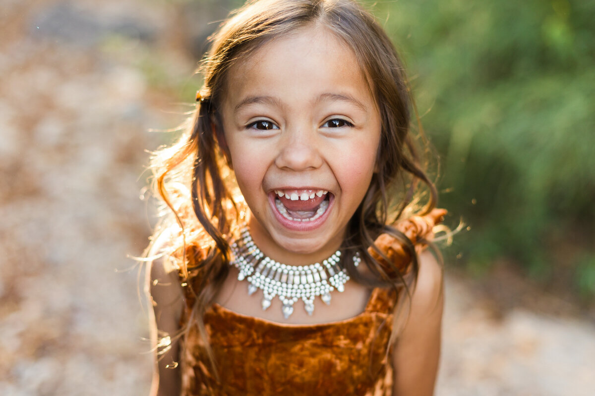 closeup of little girl
