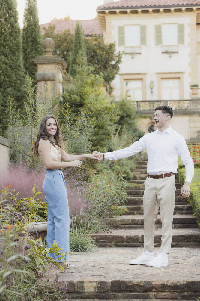Lily & Skyler - Philbrook Museum of Art Engagement Session-8