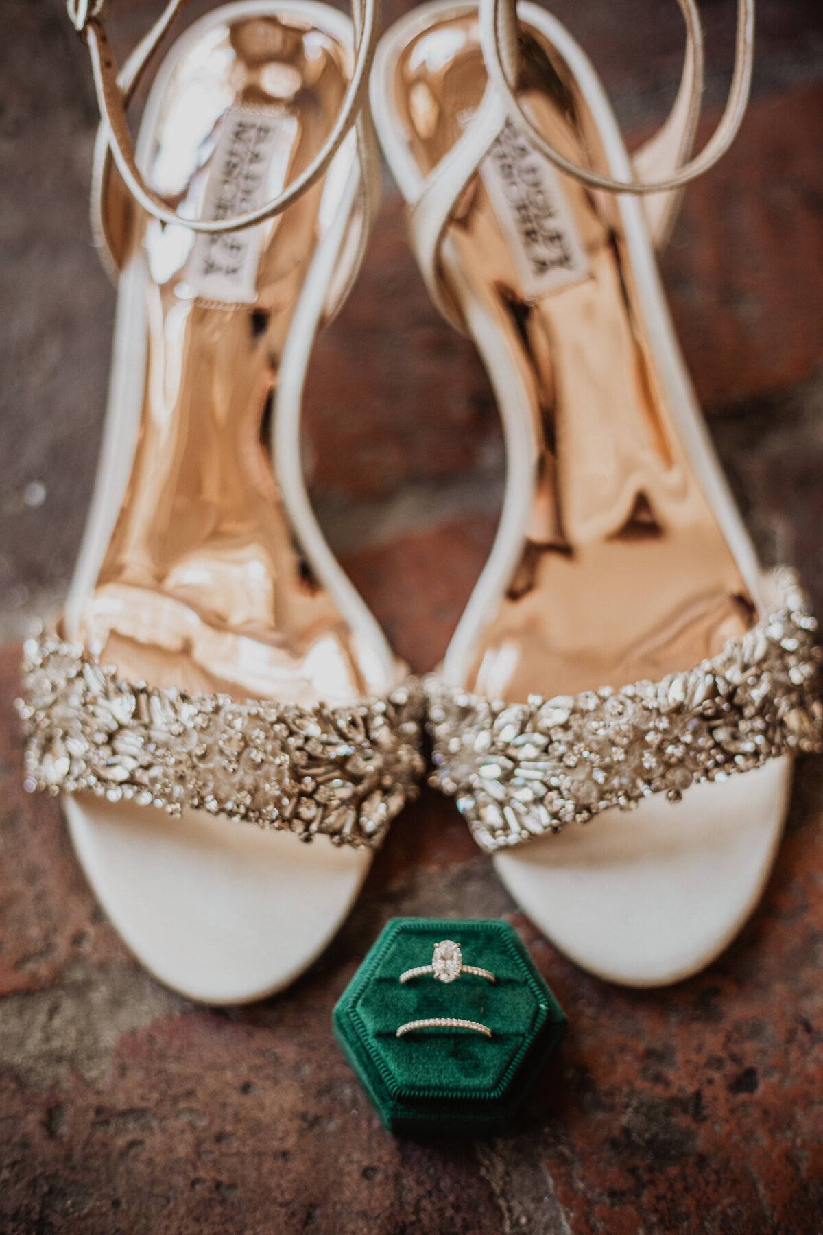 ring and wedding shoes