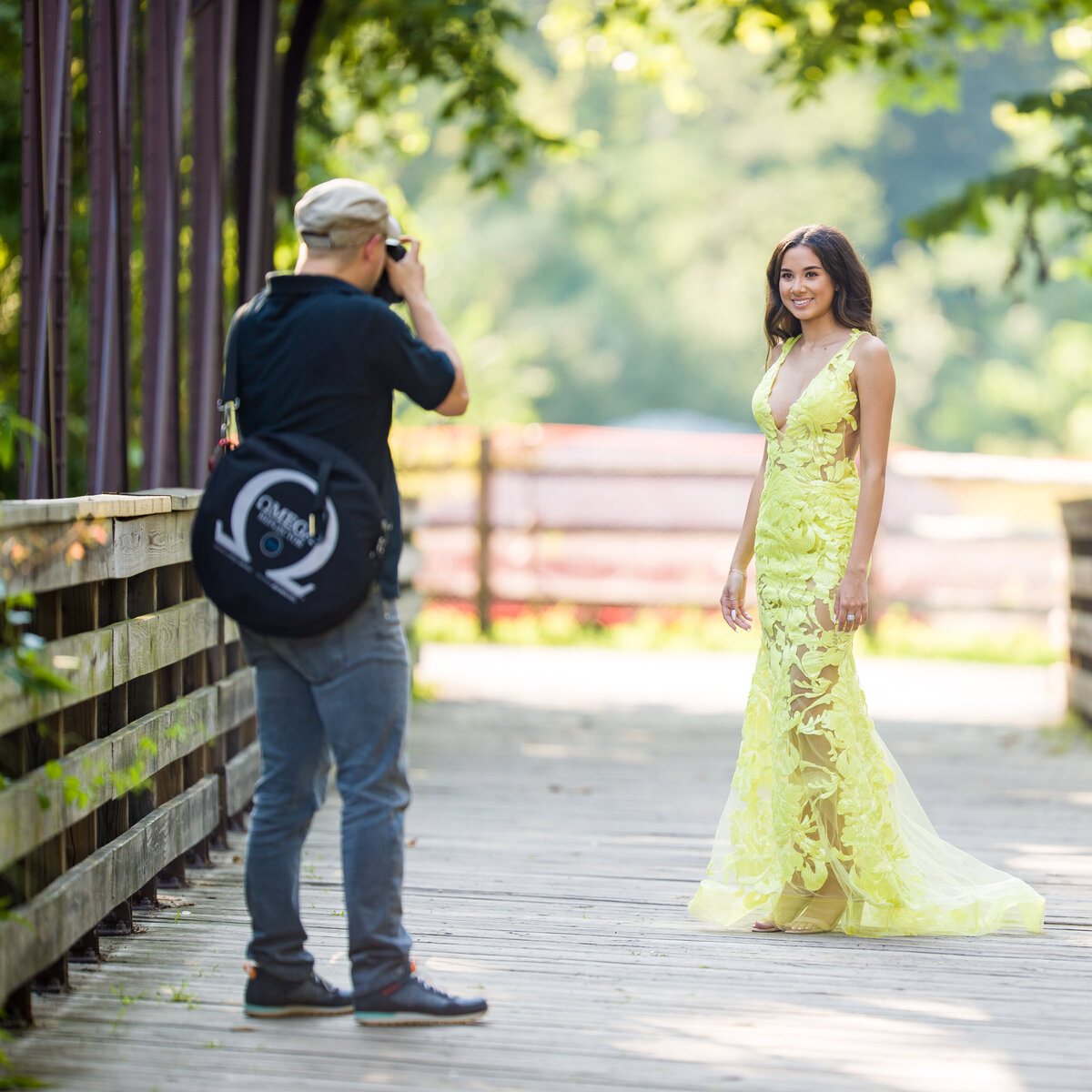 Behind the scenes in Phoenixville at a senior portrait session