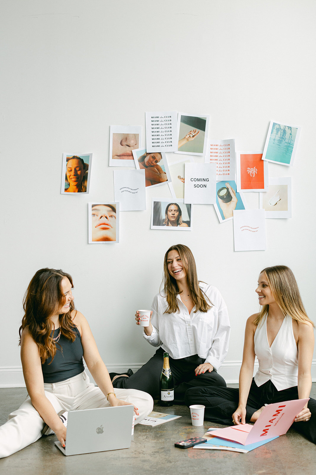 Professional branding session for a luxury skincare company in Miami, FL