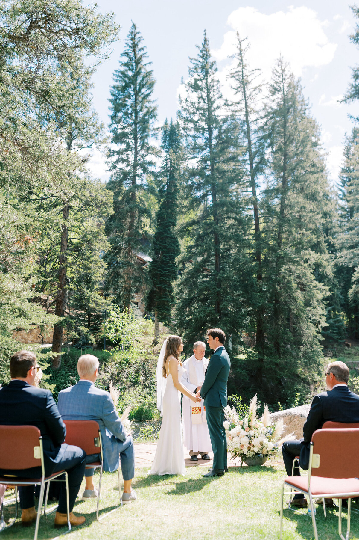 Mountain Wedding Ceremony Colorado © Bonnie Sen Photography