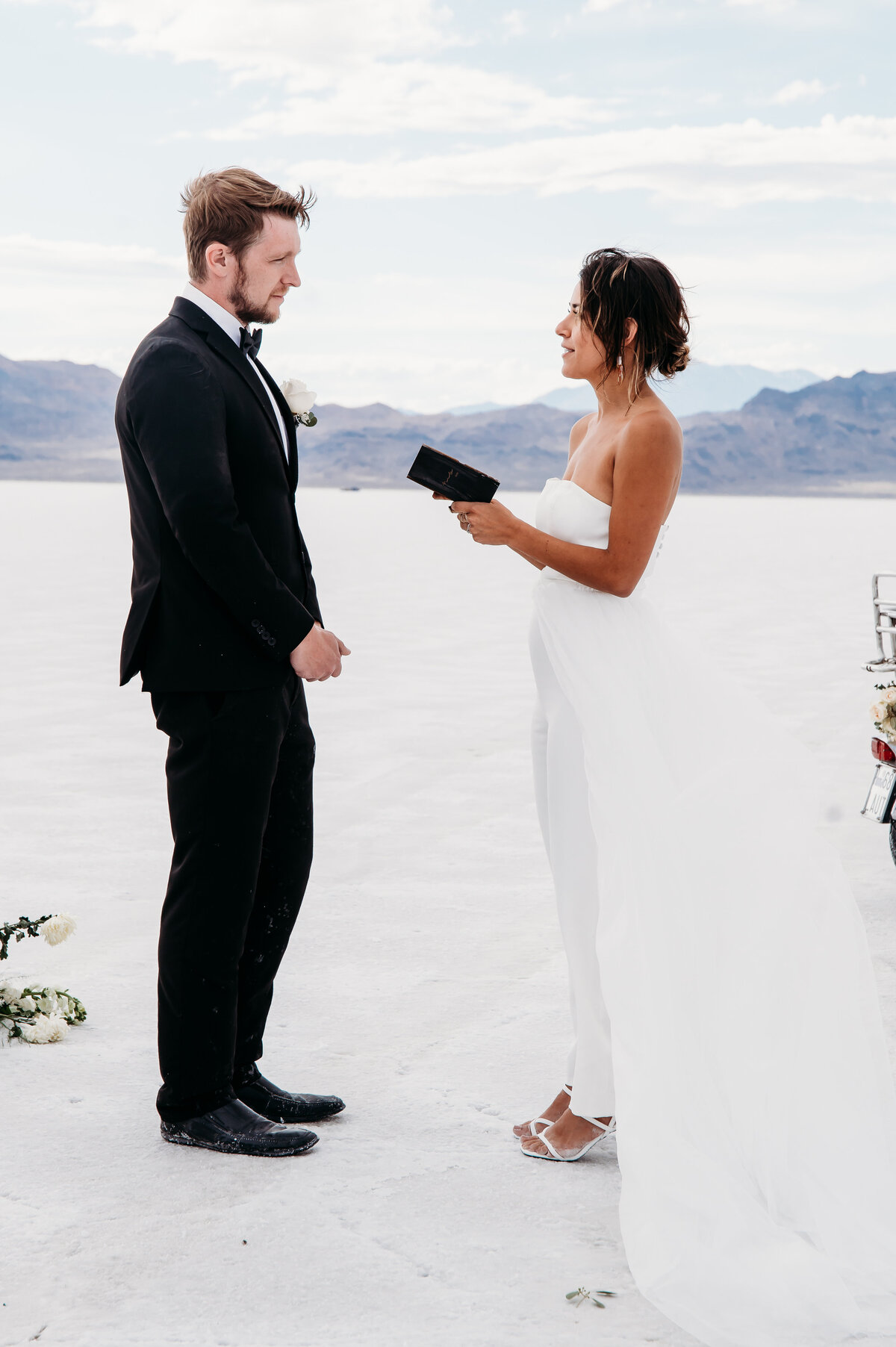 Utah Bonneville Salt Flats Elopement and Wedding Photographer