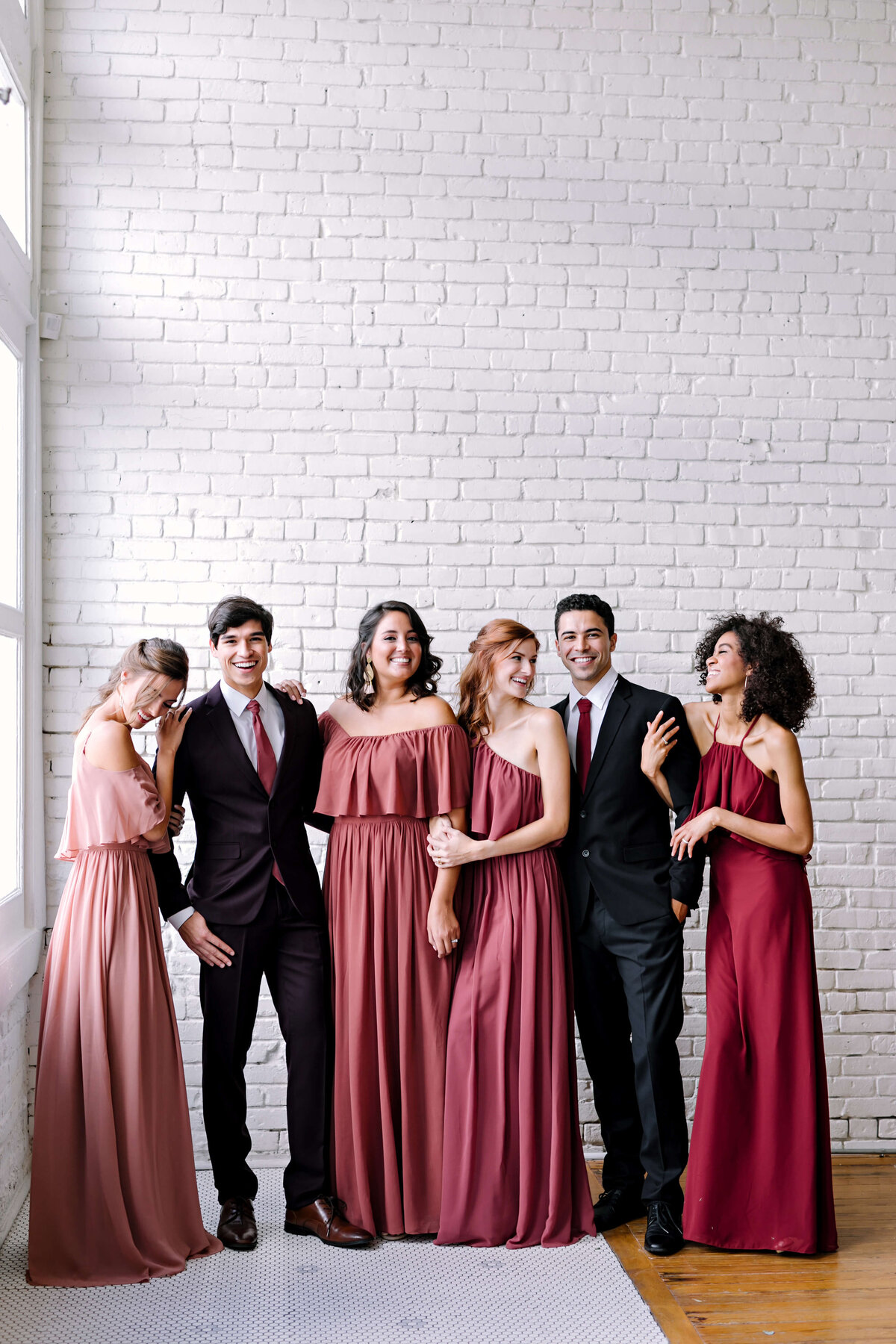 Mix and match bridesmaids dresses by Revelry