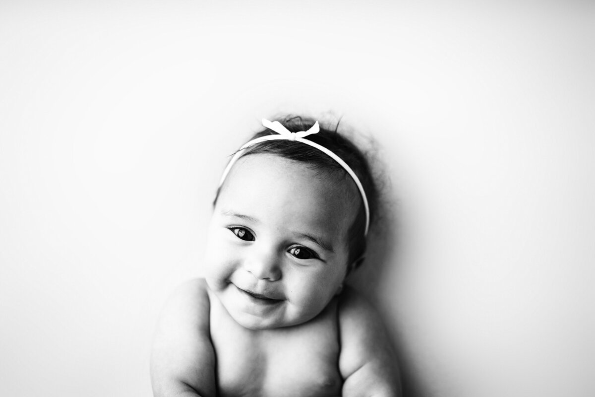 baby photo session at studio in tampa