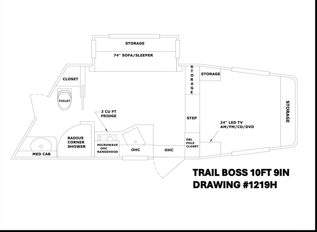 Trail Boss Custom trailer floor plan