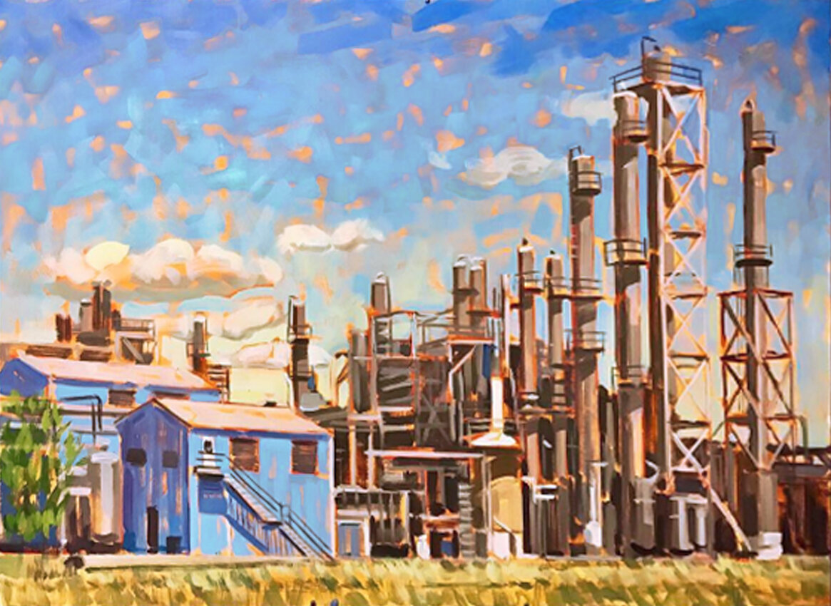painting of industrial plant