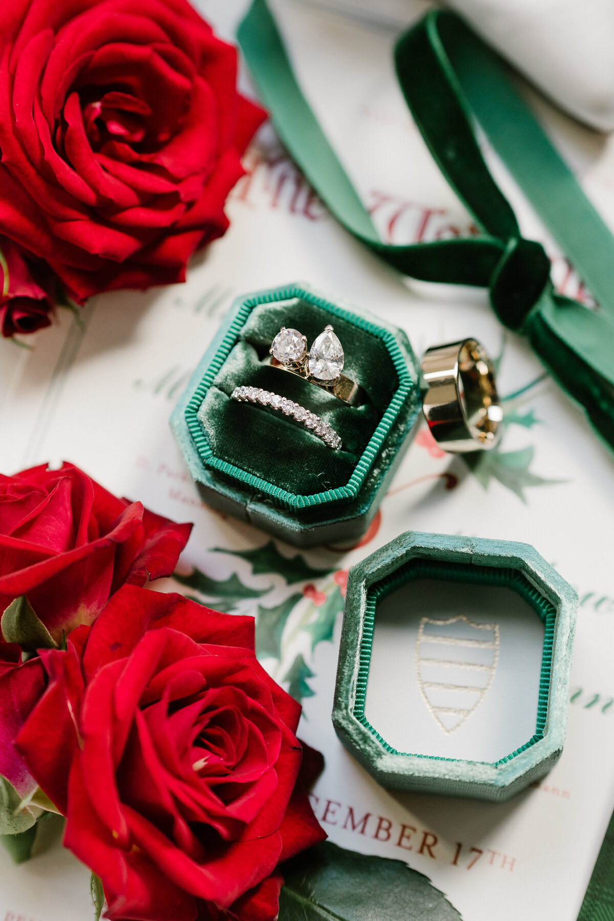 Bride's Wedding ring and roses