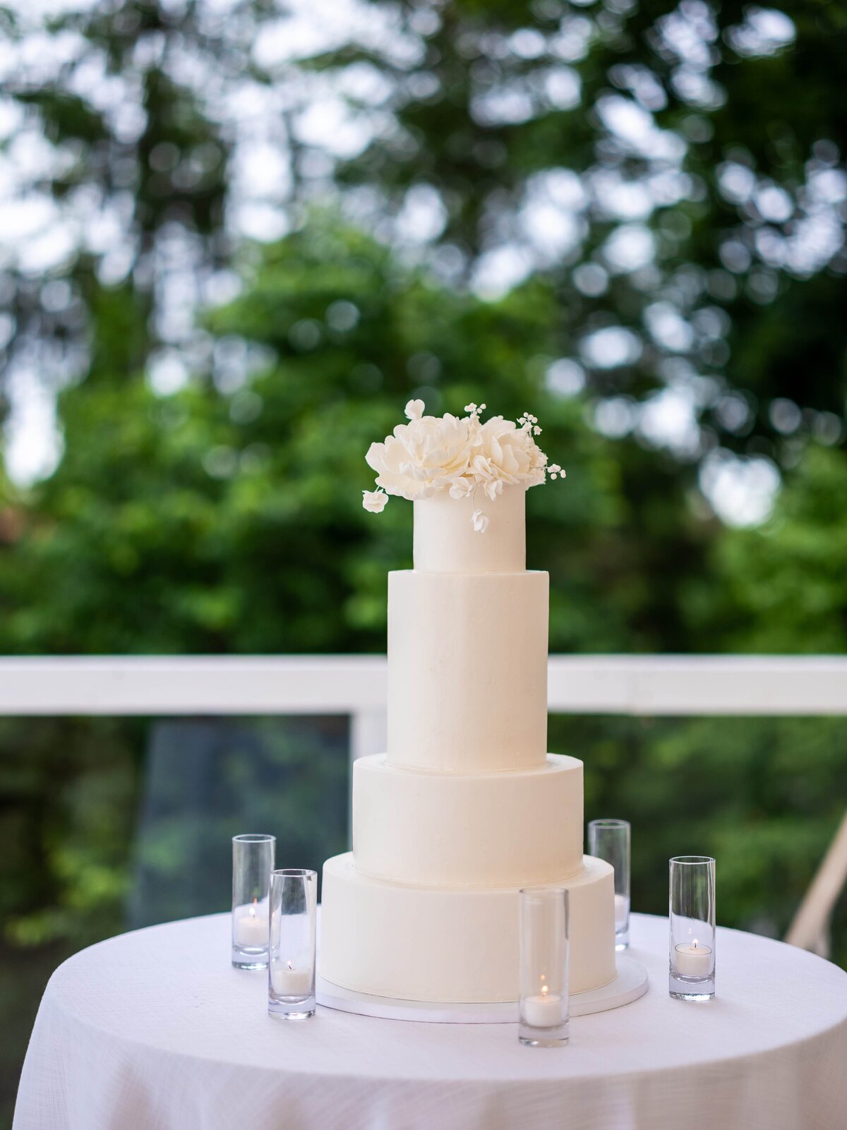 White Wedding Cake Westport Private Residence Wedding TTWD