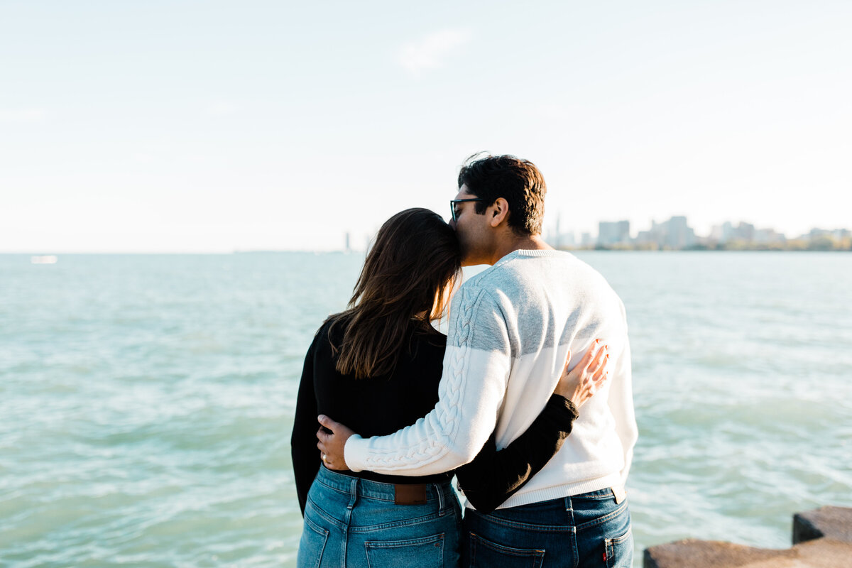 Lake Michigan engagement session in Chicago