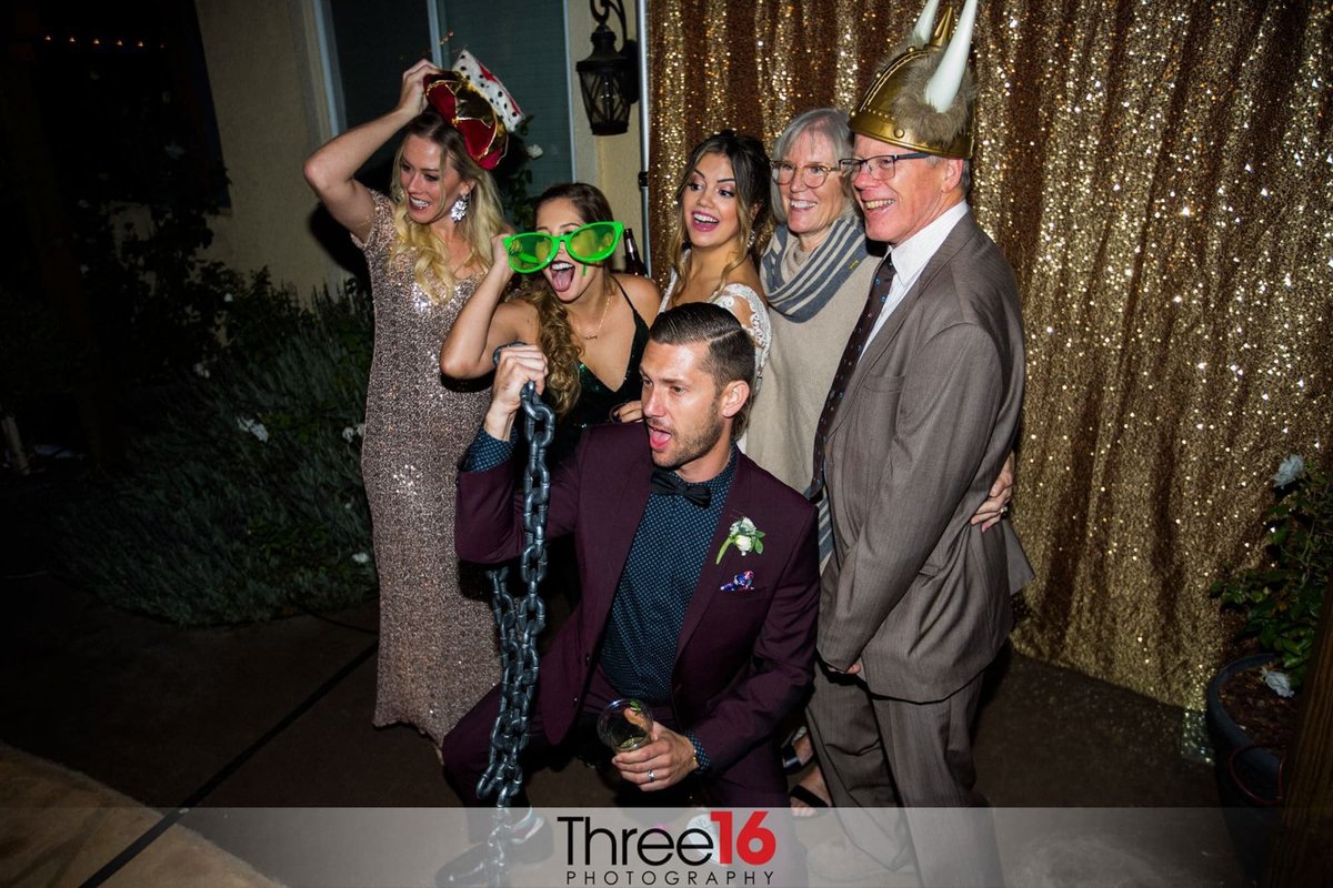 Photo Booth in action at wedding reception