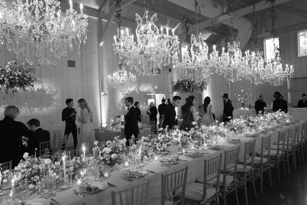 B&W Photo of Glenmere Mansion Wedding Reception