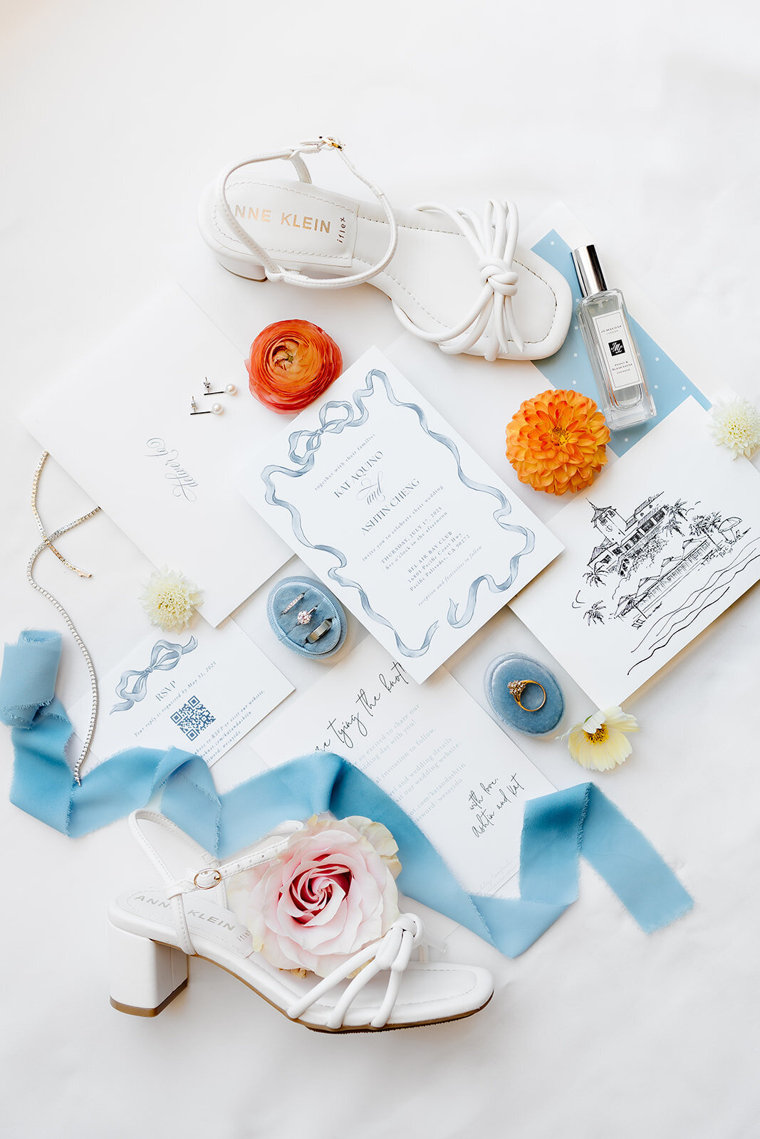 bel air bay club wedding | layflat details  1