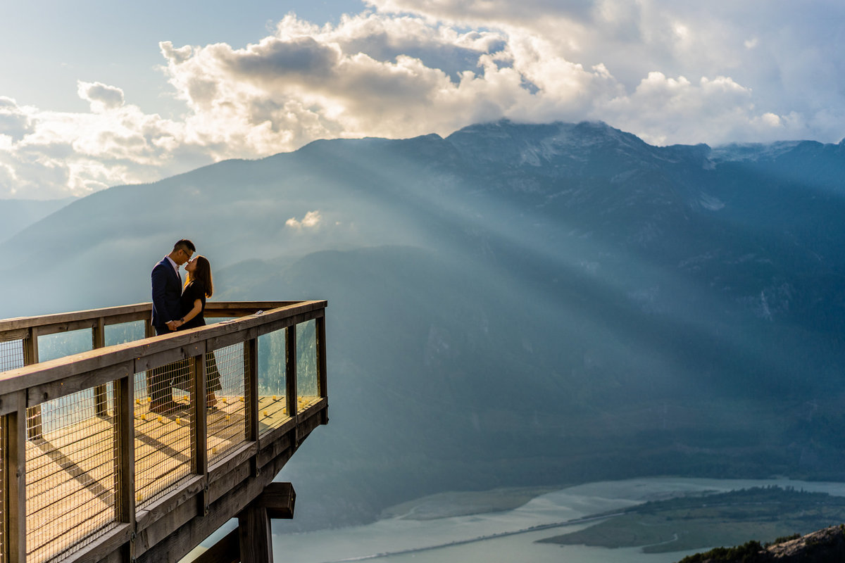 Sea to Sky Proposal with one of most stunning sunsets