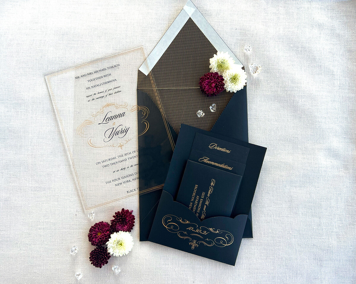wedding stationery custom invitation suite plume and stone 09
