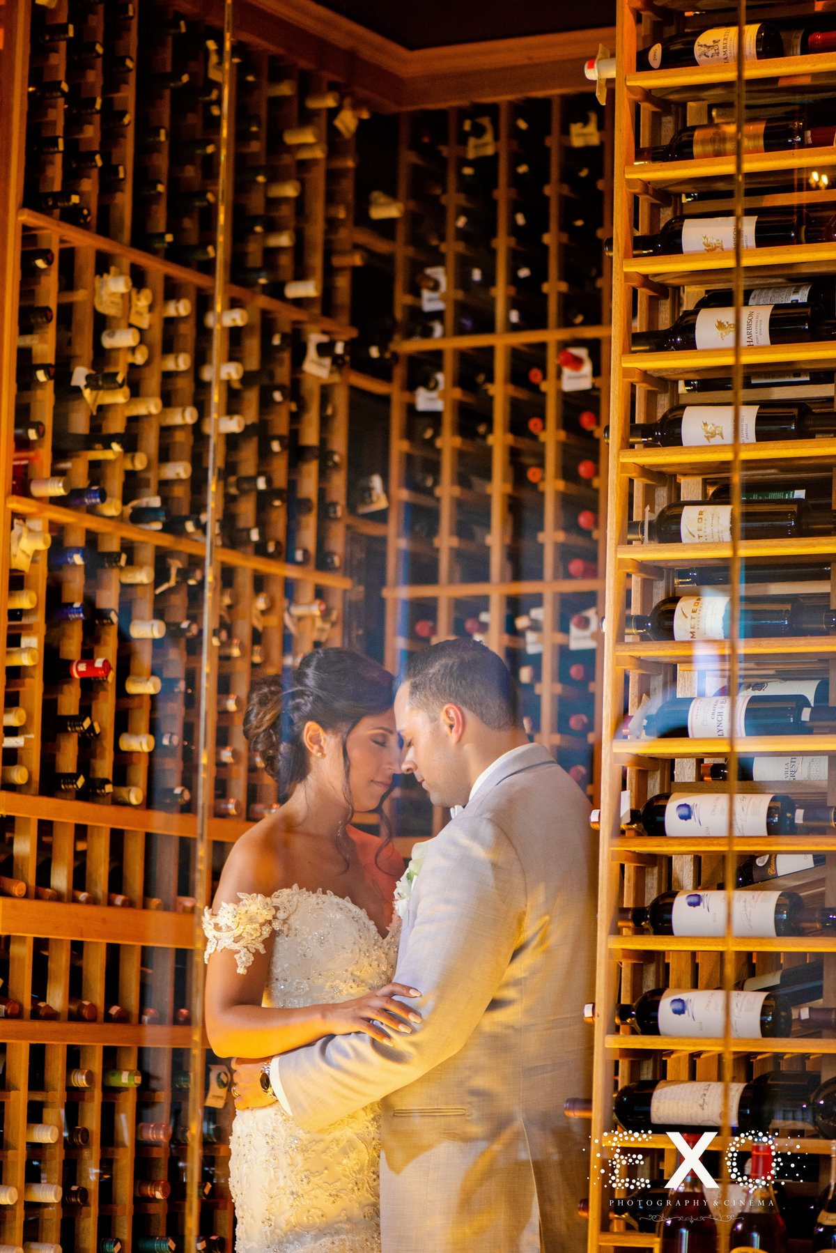 Harbor Club at Prime wedding photos at the wine cellar