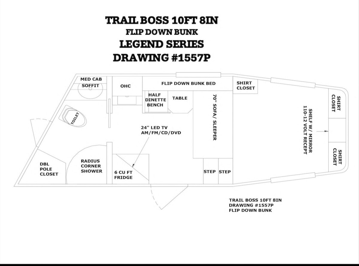 Legend Series trailer floor plan