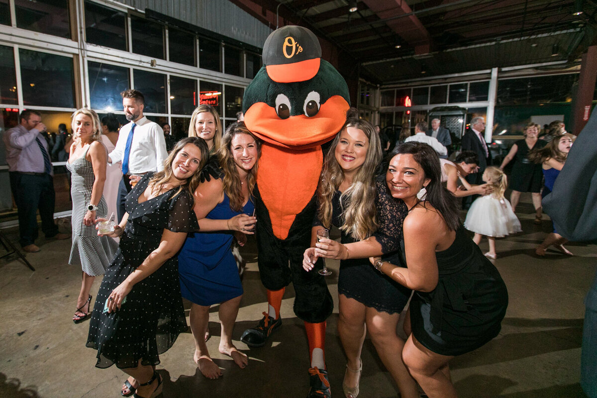 Oriole Bird at a Baltimore Museum of Industry Wedding